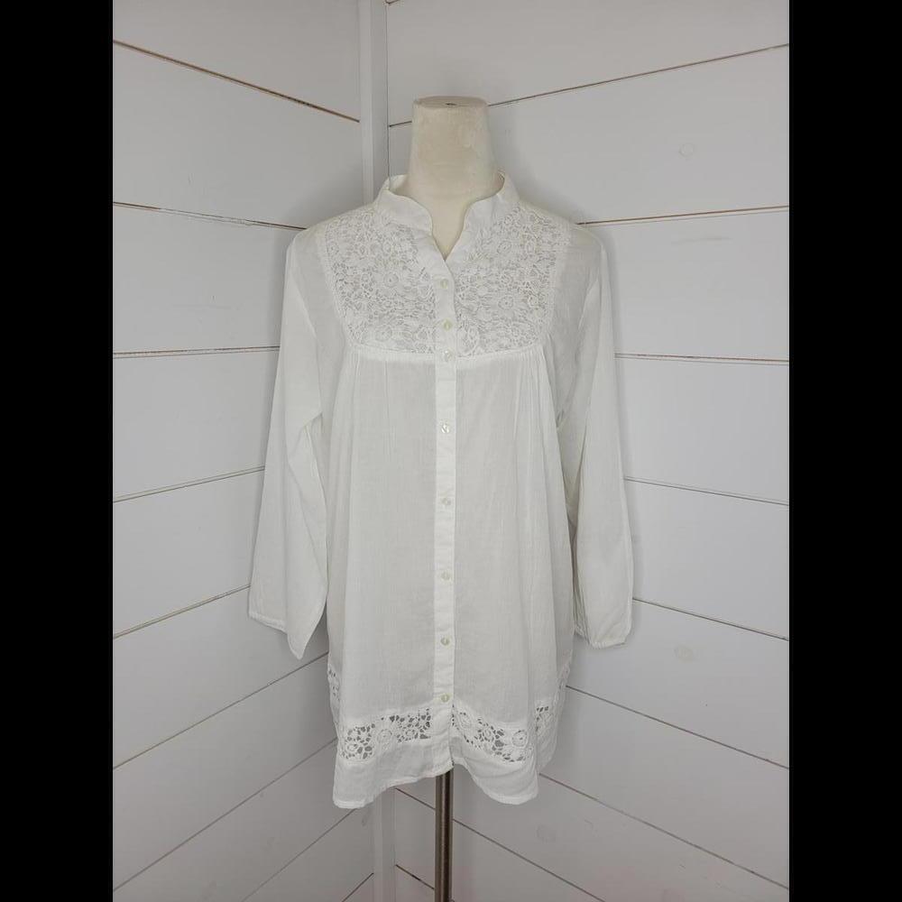 NWT S.R. Fashion large white Indian style tunic